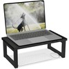 Laikiklis Relaxdays Monitoriaus stovėtojas, pramoninio stiliaus, 15x40x23 cm, juodas