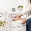 Relaxdays Naktinis staliukas su 2 stalčiais ir lentynomis