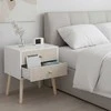 Relaxdays Naktinis staliukas, 2 stalčiai, su laikymo vieta