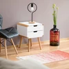 Relaxdays Naktinis staliukas su 2 stalčiais