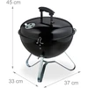 Relaxdays Nešiojamas kepsninės grilis su dangčiu Ø 37 cm