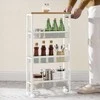 Relaxdays Niche vežimėlis, 4 aukštai, balta