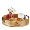 Relaxdays Apvalus mango medienos serviravimo padėklas