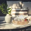 Relaxdays Apvalus mango medienos serviravimo padėklas