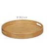 Relaxdays Padėklas, apvalus, 5x38.5x38.5 cm, rudas
