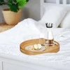 Relaxdays Padėklas, apvalus, 5x38.5x38.5 cm, rudas