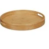 Relaxdays Padėklas, apvalus, 5x38.5x38.5 cm, rudas
