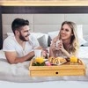 Relaxdays Padėklas, bambukas, 10x43x31 cm, rudas