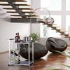 Relaxdays Stiklinis serviravimo vežimėlis