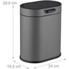 Relaxdays Pakabinama šiukšliadėžė, 5 l, juoda
