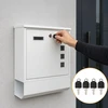 Relaxdays Pašto dėžutė su laikraščių skyriumi, plienas su milteliniu dažymu, 4 raktai