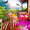 Relaxdays 2x paukščių atbaidymo skraidančios varnos muliažas