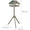 Relaxdays Paukščių lesyklėlė, 120x37x37,5 cm, Ruda