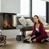 Relaxdays Juodas pelenų kibiras su dangčiu