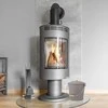 Relaxdays Pilkas pelenų kibiras su dangčiu