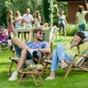 Relaxdays Pikniko padėklas, 22x39 cm, rudas, bambukas