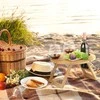 Relaxdays Pikniko padėklas, 22x39 cm, rudas, bambukas
