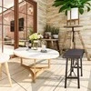 Relaxdays 2 rudų pikniko suoliukų komplektas