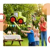 Relaxdays Traktoriaus piñata su lazda ir kauke