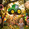 Relaxdays Traktoriaus piñata su lazda ir kauke