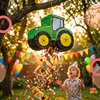 Relaxdays Traktoriaus piñata su lazda ir kauke