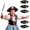 Kodustaar 6x Juodų piratų skrybėlių rinkinys vaikams