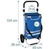 Relaxdays Sulankstomas pirkinių vežimėlis, 45 l