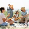 Relaxdays Sulankstomas pirkinių vežimėlis