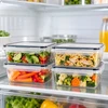 Relaxdays Plastikinių maisto dėžučių rinkinys su užspaudžiamu dangteliu