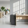 Relaxdays Plieninis riedantis konteineris, užrakinamas, 6 stalčiai, mobilus sandėliavimas