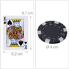 Relaxdays Pokerio rinkinys, 26x39x6,5 cm, sidabrinis