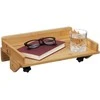 Relaxdays Priklijuojamas prie lovos staliukas, 11,5x36x24,5 cm, natūralus