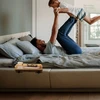 Relaxdays Prisegamas bambukinis naktinis staliukas