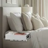 Relaxdays Prisegamas bambukinis lovos šoninis staliukas, 14x37x26,5 cm