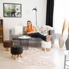 Relaxdays Pufas, 30x31 cm, rudas