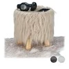 Relaxdays Pufas, 31x31 cm, Balta