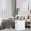 Relaxdays Baltas pufas iš dirbtinės odos