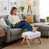 Relaxdays Pufas iš bambuko ir audinio