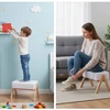 Relaxdays Pufas iš bambuko ir audinio