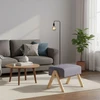 Relaxdays Pufas iš bambuko ir audinio
