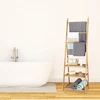 Relaxdays Bambukinė rankšluosčių stovelis 3 lentynos 3 rankšluosčių skersiniai