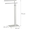 Relaxdays Pastatomas rankšluosčių stovas baltos/sidabrinės spalvos