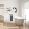 Relaxdays Matinio stiklo ir chromo rankšluosčių stovas