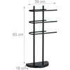Relaxdays Pastatomas juodas metalinis rankšluosčių stovas