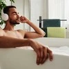 Relaxdays Modernus juodos spalvos rankšluosčių stovas