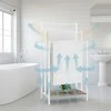 Relaxdays Rankšluosčių laikiklis ir lentyna 81x60x28 cm balta ruda, metalas