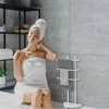 Relaxdays Baltas metalinis pastatomas rankšluosčių laikiklis