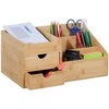 Relaxdays Rašomojo stalo organizatorius, 15.5x33x20.5 cm, natūralus