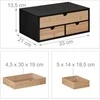 Relaxdays Rašomojo stalo organizatorius, 13.5x33x21 cm, Juoda, Natūrali