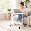 Relaxdays Reguliuojamo aukščio nešiojamojo kompiuterio stalas ant ratukų, C formos